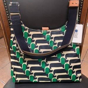 New with Tags Orla Kiely Dog Show blue
green bag crossbody, designer